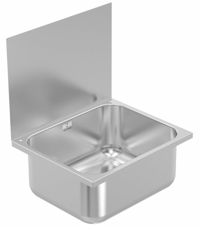 Cleaners Sink SS Wall Hung Rear Upstand