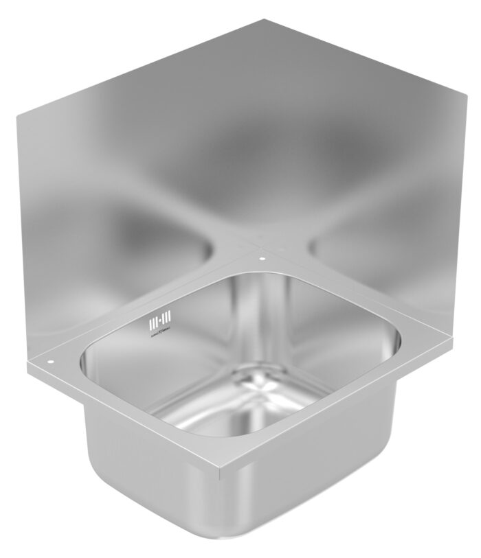 Cleaners Sink SS Wall Hung Rear & RH/LH Upstand